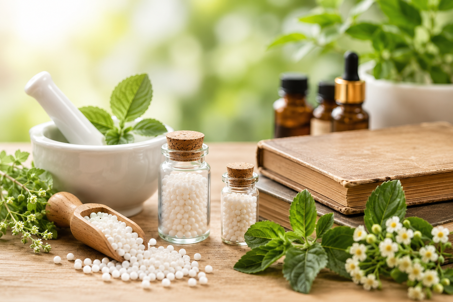 Natural Homeopathic Remedies and Clinical Wellness Setup